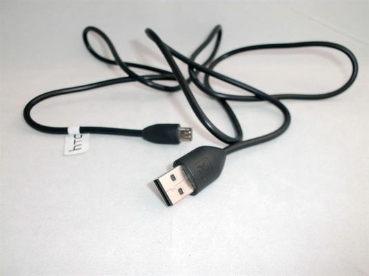 좋은 품질을 가진 까만 HTC 가시 광선 소형 USB 데이터 케이블